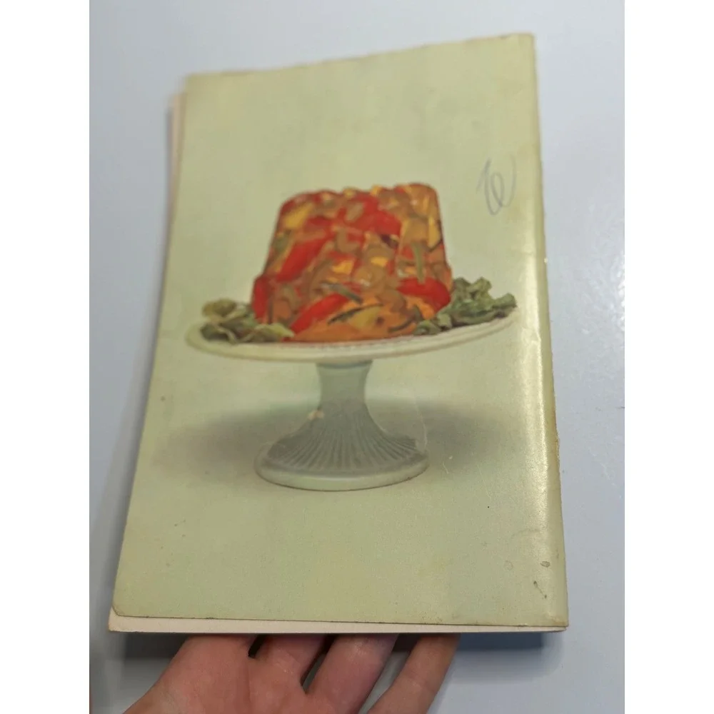 VTG Joys of Jell-O Gelatin Dessert Recipe Book Green Softcover Retro Mid Century
